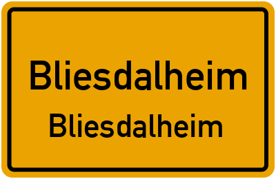 Straßenverzeichnis Bliesdalheim Bliesdalheim