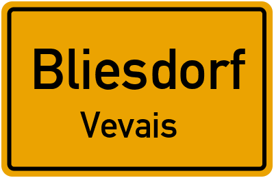 Straßenverzeichnis Bliesdorf Vevais