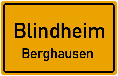 Straßenverzeichnis Blindheim Berghausen