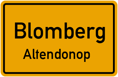 Ortsschild Blomberg Altendonop