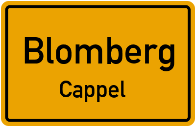 Ortsschild Blomberg Cappel