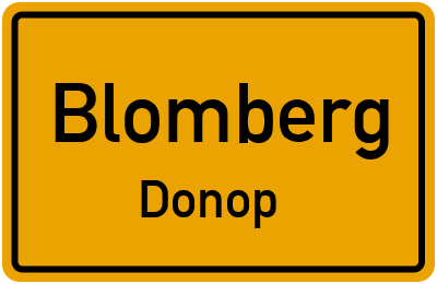 Ortsschild Blomberg Donop