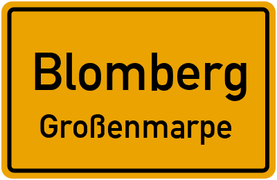 Ortsschild Blomberg Großenmarpe