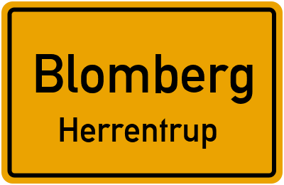 Ortsschild Blomberg Herrentrup