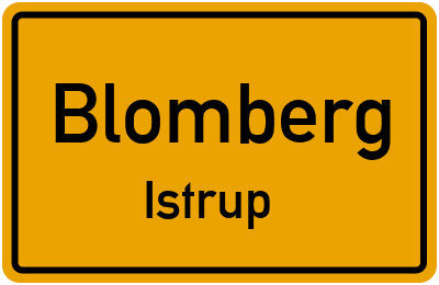Ortsschild Blomberg Istrup
