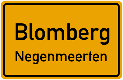 Straßenverzeichnis Blomberg Negenmeerten