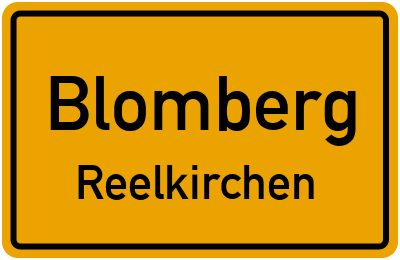 Ortsschild Blomberg Reelkirchen