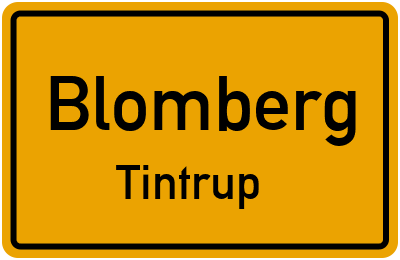 Ortsschild Blomberg Tintrup