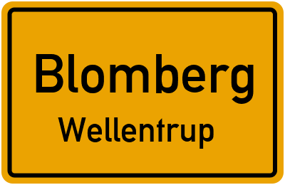 Ortsschild Blomberg Wellentrup