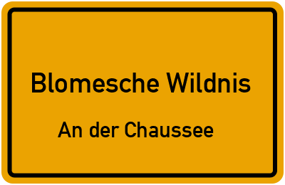Straßenverzeichnis Blomesche Wildnis An der Chaussee