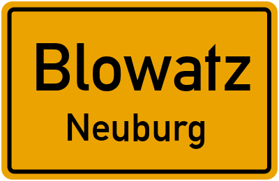 Straßenverzeichnis Blowatz Neuburg