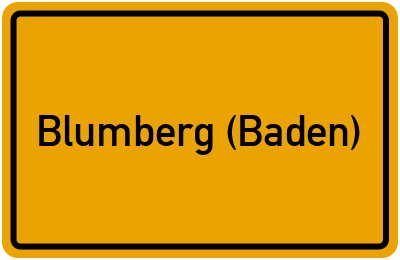 Ortsschild von Stadt Blumberg (Baden) in Baden-Württemberg