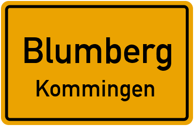 Ortsschild Blumberg Kommingen