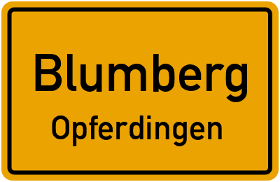 Ortsschild Blumberg Opferdingen