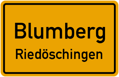 Ortsschild Blumberg Riedöschingen