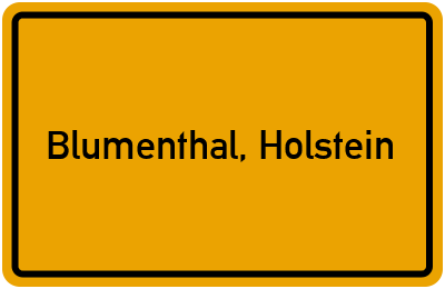 Ortsschild von Gemeinde Blumenthal, Holstein in Schleswig-Holstein