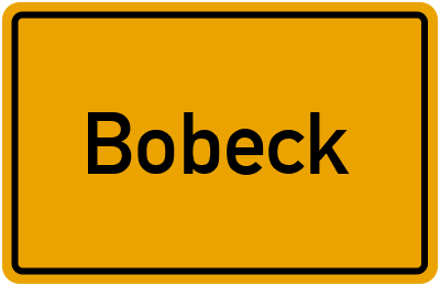 Ortsschild von Bobeck in Thüringen