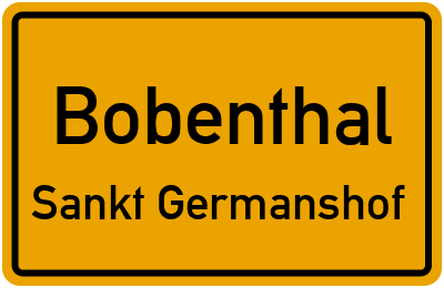 Straßenverzeichnis Bobenthal Sankt Germanshof