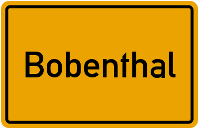 Ortsschild von Gemeinde Bobenthal in Rheinland-Pfalz