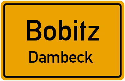 Straßenverzeichnis Bobitz Dambeck
