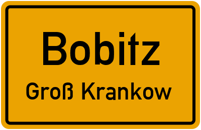 Straßenverzeichnis Bobitz Groß Krankow