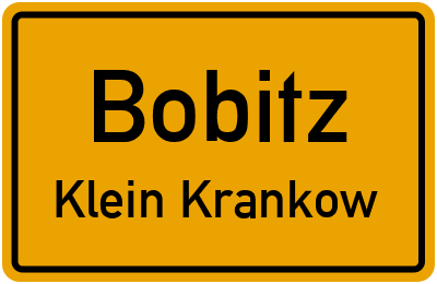 Straßenverzeichnis Bobitz Klein Krankow
