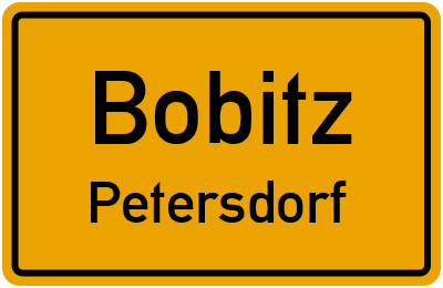 Straßenverzeichnis Bobitz Petersdorf