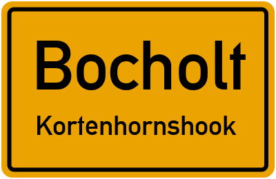 Straßenverzeichnis Bocholt Kortenhornshook