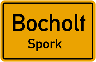 Ortsschild Bocholt Spork