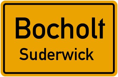 Ortsschild Bocholt Suderwick