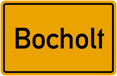 Ortsschild von Bocholt in Nordrhein-Westfalen