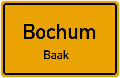 Straßenverzeichnis Bochum Baak