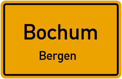 Ortsschild Bochum Bergen