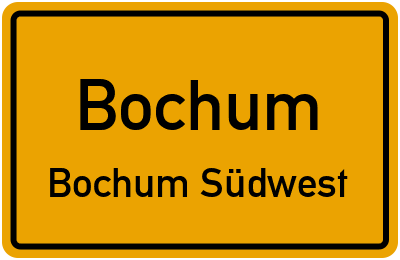 Straßenverzeichnis Bochum Bochum Südwest