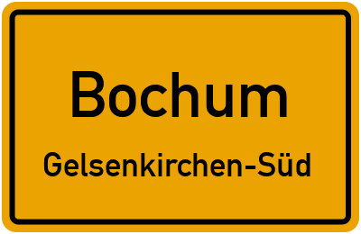 Straßenverzeichnis Bochum Gelsenkirchen-Süd