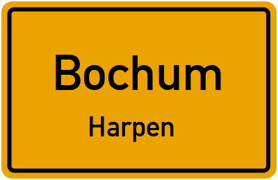 Ortsschild Bochum Harpen