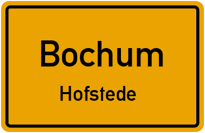 Ortsschild Bochum Hofstede