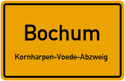 Straßenverzeichnis Bochum Kornharpen-Voede-Abzweig