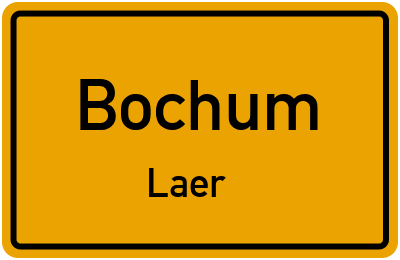 Ortsschild Bochum Laer