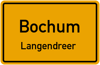 Ortsschild Bochum Langendreer