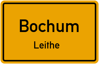 Ortsschild Bochum Leithe