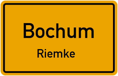 Ortsschild Bochum Riemke