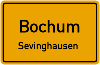 Ortsschild Bochum Sevinghausen
