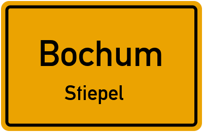 Ortsschild Bochum Stiepel