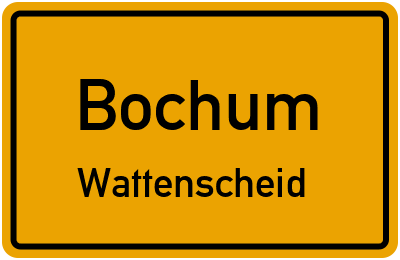 Ortsschild Bochum Wattenscheid