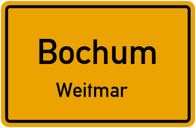 Ortsschild Bochum Weitmar