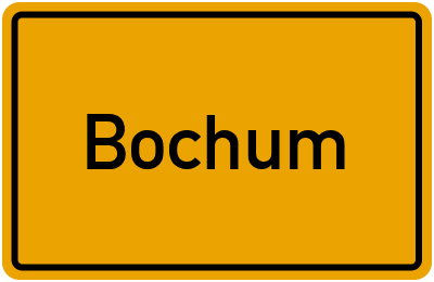 Ortsschild von Stadt Bochum in Nordrhein-Westfalen