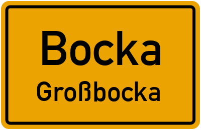Straßenverzeichnis Bocka Großbocka