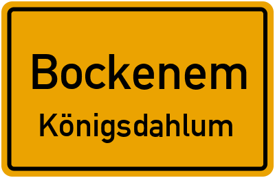 Straßenverzeichnis Bockenem Königsdahlum