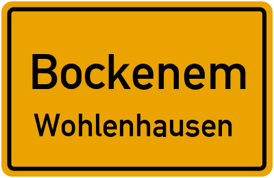 Ortsschild Bockenem Wohlenhausen